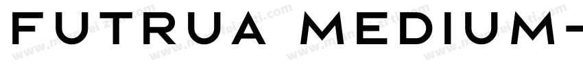 futrua medium字体转换